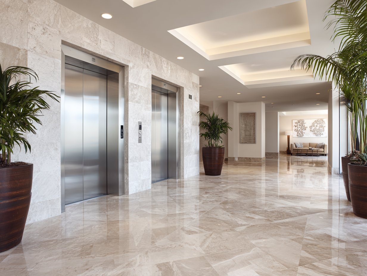 HOA elevator lobby cleaning — San Diego